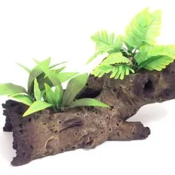 Sydeco Mopani Wood W/Silk Plants Large